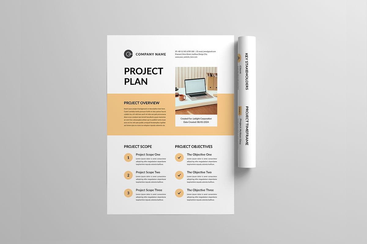 Project Plan, a Stationery Template by Leaflove