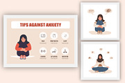 Mental Health arab woman, a Healthcare Illustration by KeronnArt (Thumbnail 3 of 8)