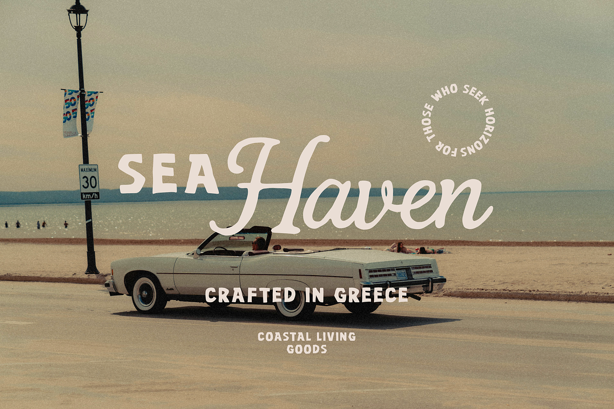 Costa Brisa – Retro Summer Font Duo, a Script Font by Creacy Studio (Photo 7 of 11)