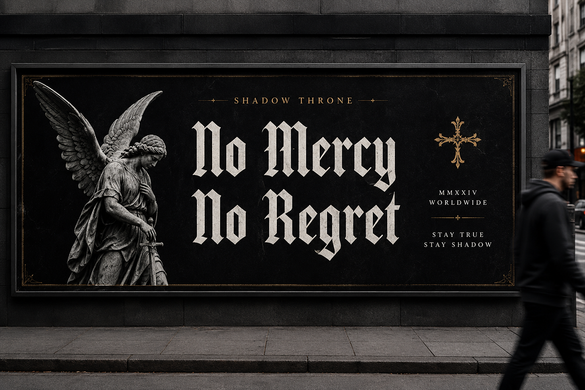 ShadowThrone-Modern Blackletter Font, a Blackletter Font by overlaytemplates (Photo 2 of 5)
