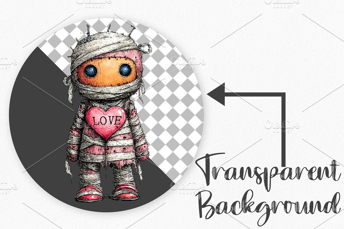 Valentine Voodoo Doll Clipart Bundle, an Illustration by Canvas Craft (Photo 2 of 6)
