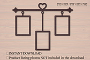 Heart Hanging Family Photo Frame SVG, an Object Graphic by Libby Wishes (Thumbnail 2 of 3)
