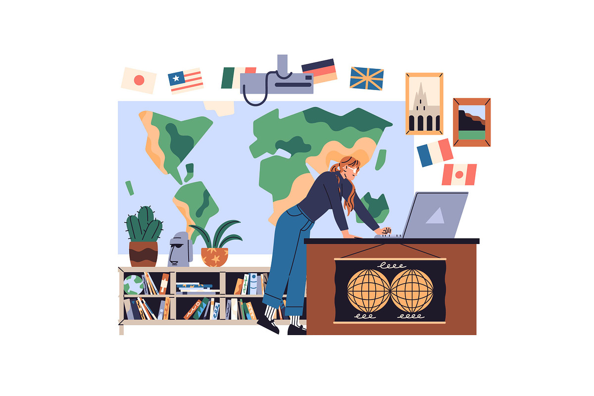 School teachers in classrooms set, an Education Illustration by PaperTrident (Photo 11 of 23)