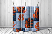 Fall Denim Patchwork Leaves Paper, a Pattern Graphic by Creative Store (Thumbnail 5 of 5)