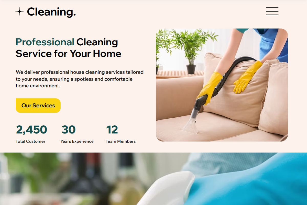 Cleaning - Wix Studio Website preview 4