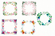 Watercolor folk art floral wreath, an Illustration by Designworld (Thumbnail 3 of 8)