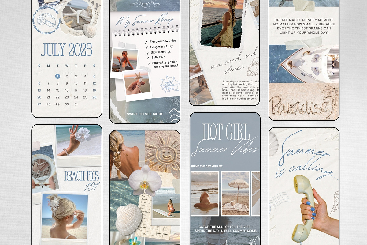 Summer Vibes Instagram Templates preview 3