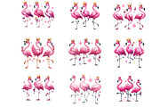 Funny Flamingo Clipart, an Illustration by DreamArtGraphic (Thumbnail 2 of 4)