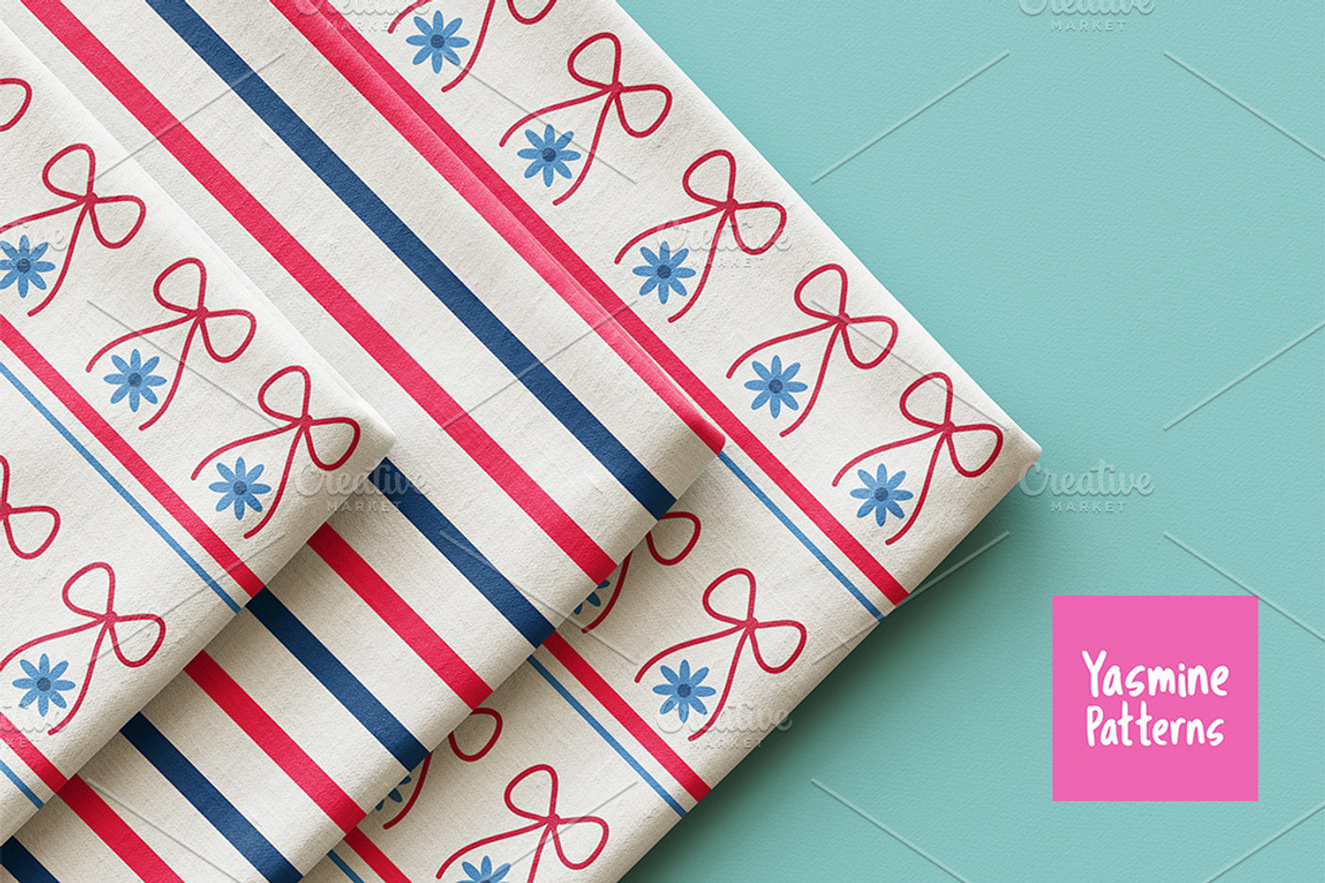 Preppy fourth of July Patterns, a Pattern Graphic by Yasmine Patterns (Photo 3 of 6)