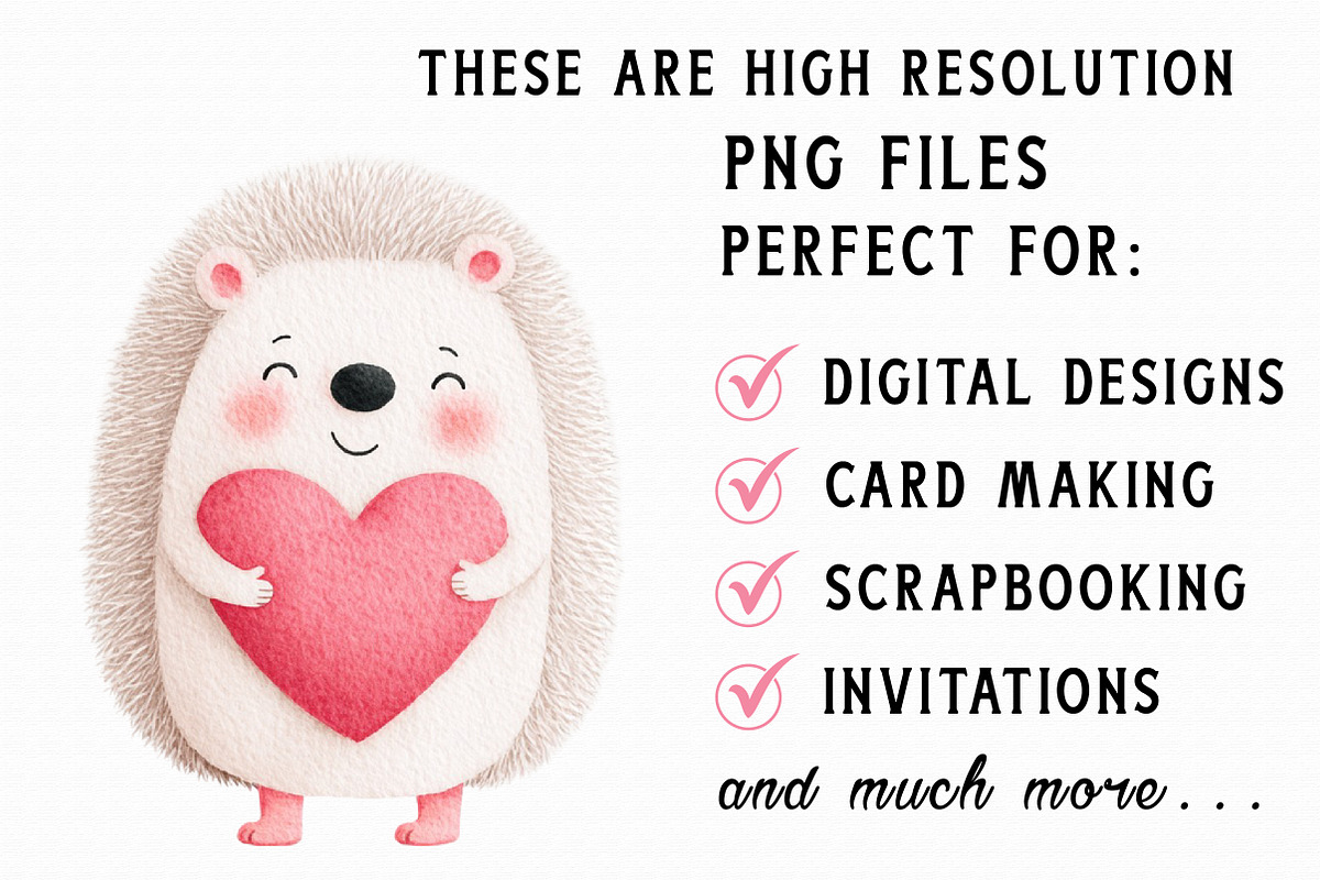 Kawaii Valentine Animal Clipart, an Illustration by Libby Wishes (Photo 6 of 6)