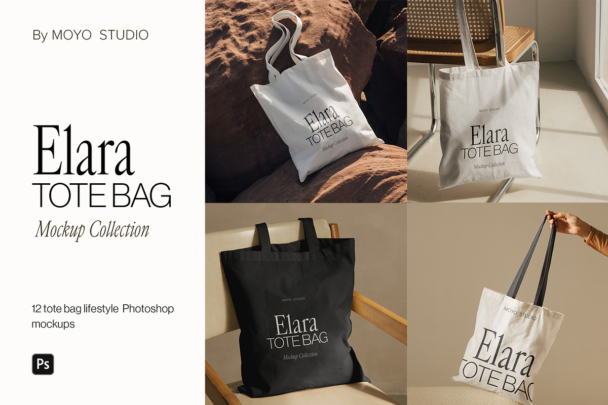Tote Bag Mockup Bundle, a Product Mockup by Moyo Studio (Photo 3 of 23)