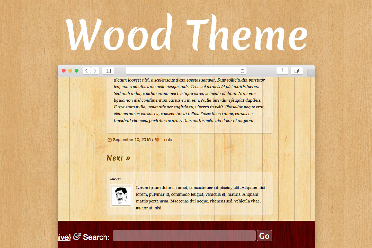 Woody - Tumblr Wood Theme, a Websites & App Template by vladocar (Photo 3 of 4)