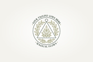 leaves sacred geometry icon logo, a Branding & Logo Template by Blazybone