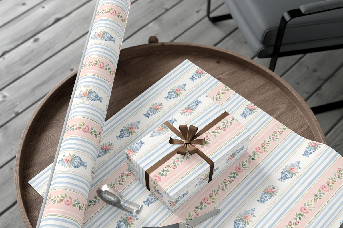 Grandmillennial Seamless Pattern, a Pattern Graphic by elfy creative (Photo 2 of 5)