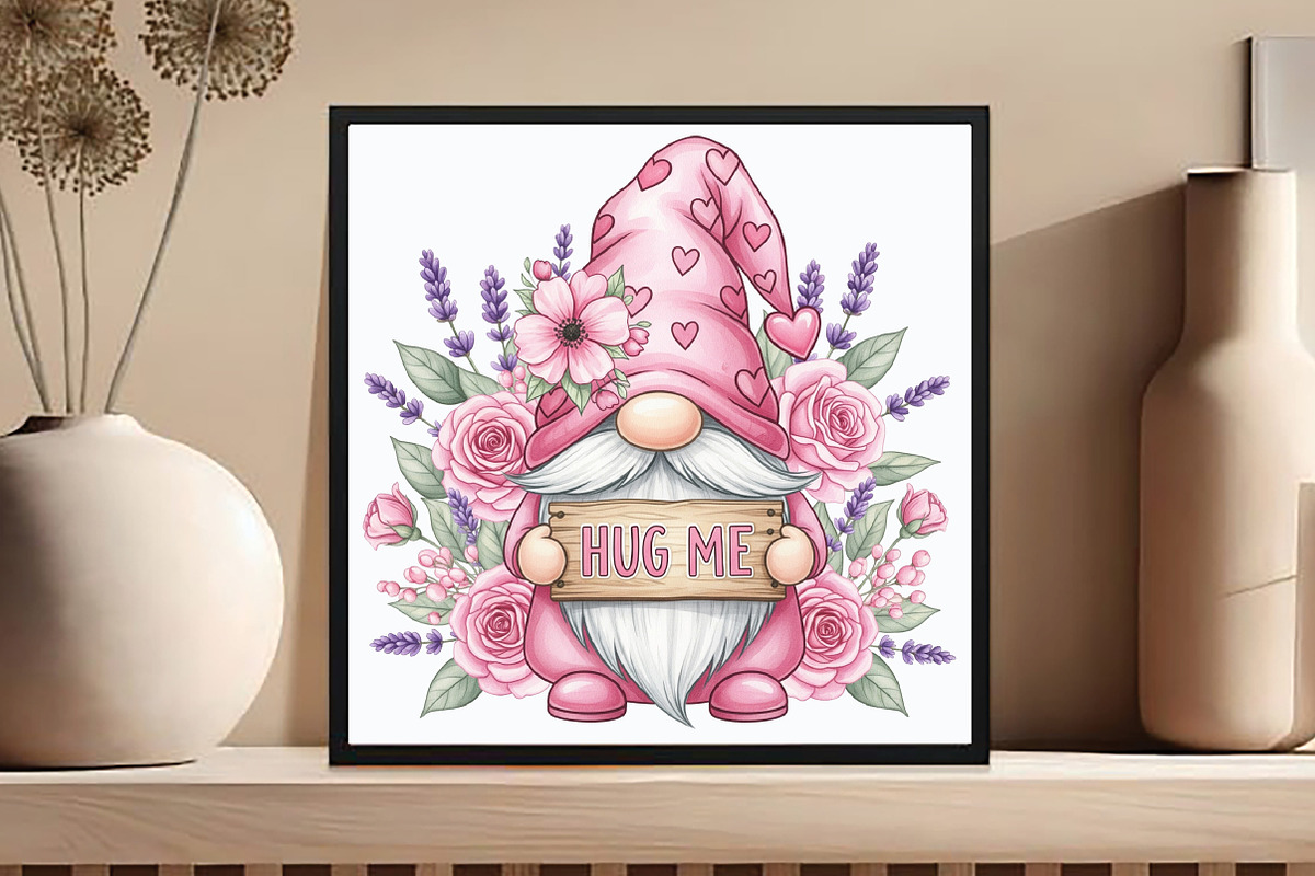 Hug Me Gnome Clipart PNG, an Illustration by DreamCafeArt (Photo 3 of 6)