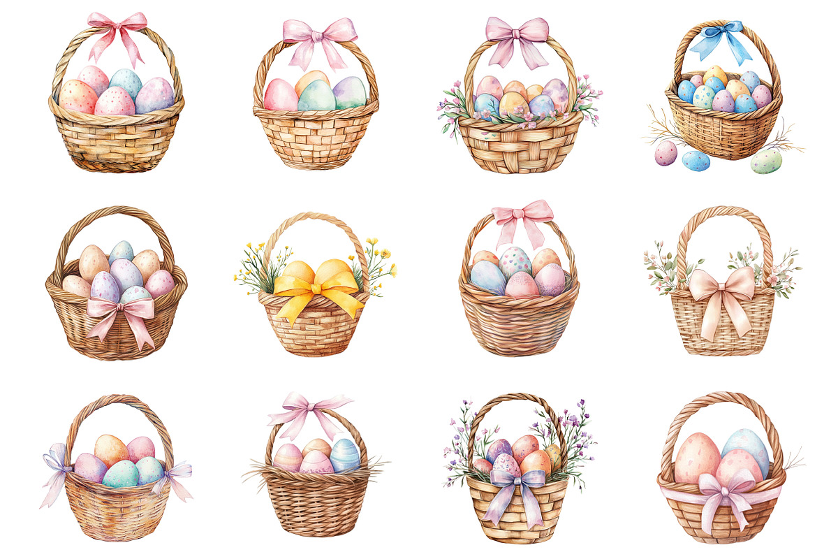 Easter basket Clipart, an Illustration by Design Market (Photo 3 of 4)