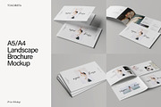 A5/A4 Landscape Brochure Mockup, a Books & Magazine Mockup by Tokobeta (Thumbnail 1 of 12)