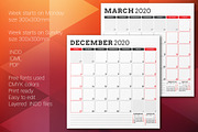 Monthly Planner 2020, a Stationery Template by AntartStock (Thumbnail 4 of 6)