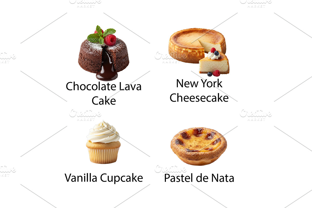 Sweet Desserts & Pastries - PNG, a Food Illustration by Nurlan's shop (Photo 3 of 3)
