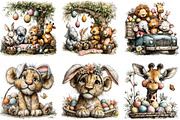Watercolor Safari Easter Animals Cli, an Illustration by Sublimation Artist (Thumbnail 5 of 7)