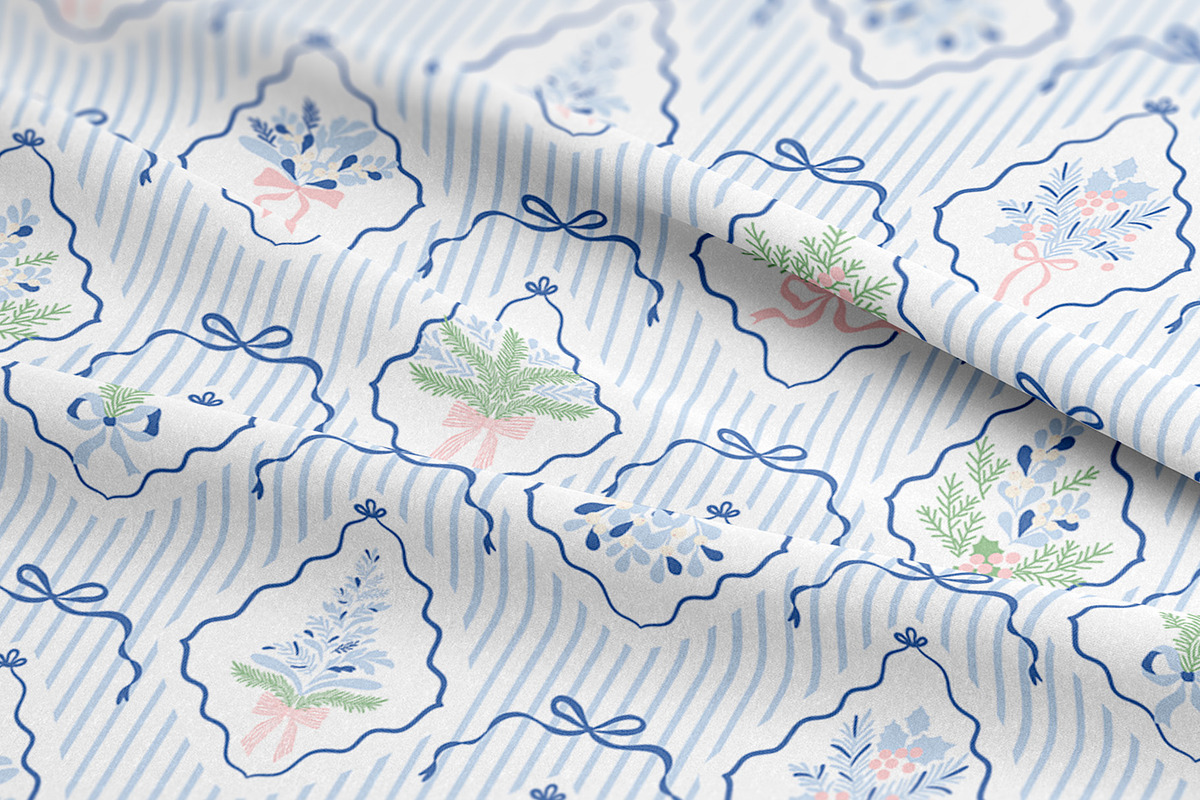 Grandmillennial Christmas patterns, a Pattern Graphic by Tani Kuzminka (Photo 20 of 23)