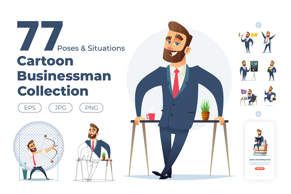 %SALE% -Businessman collection, a Work Illustration by VectorVision (Photo 1 of 9)