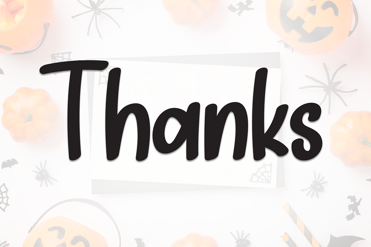 Happy Halloween | Script Font, a Script Font by Scratchones (Photo 8 of 8)