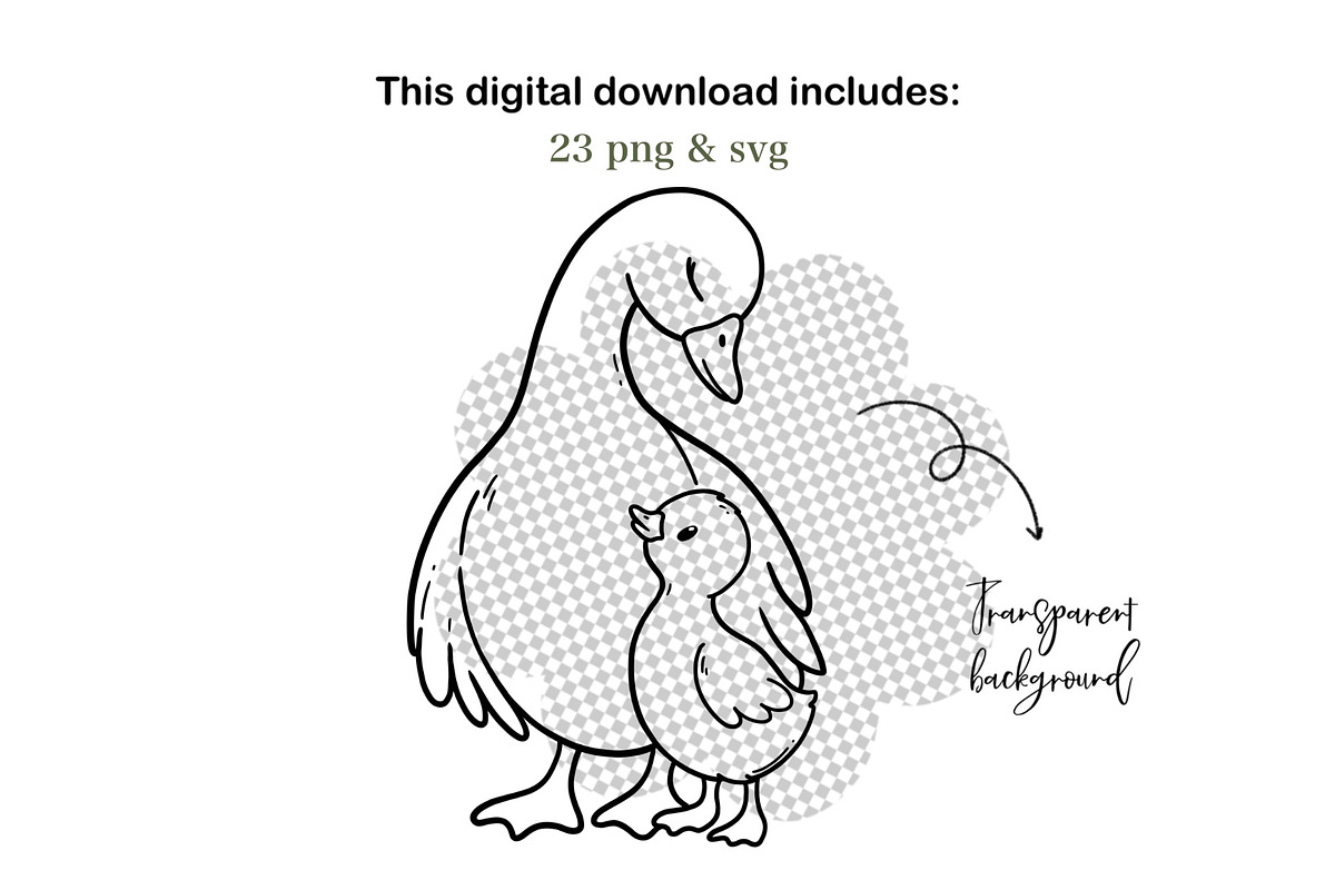 Goose Baby Clipart PNG SVG, an Object Illustration by ArtGiftsStudio (Photo 5 of 5)