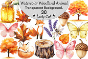 atercolor Woodland Animal PNG, an Illustration by CitraGraphics (Thumbnail 1 of 5)