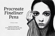 Ultimate Procreate Fineliner Pen Set, a Brush Add-On by Brush Moment (Thumbnail 1 of 6)