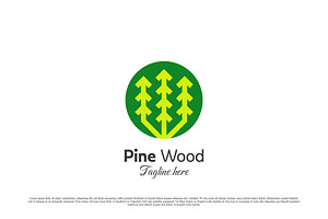 Pine Wood Logo Design Illustration, a Branding & Logo Template by Morvana Crew