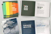 Open Hardcover Book Mockup (Square), a Print Template by ArtefShop (Thumbnail 1 of 22)