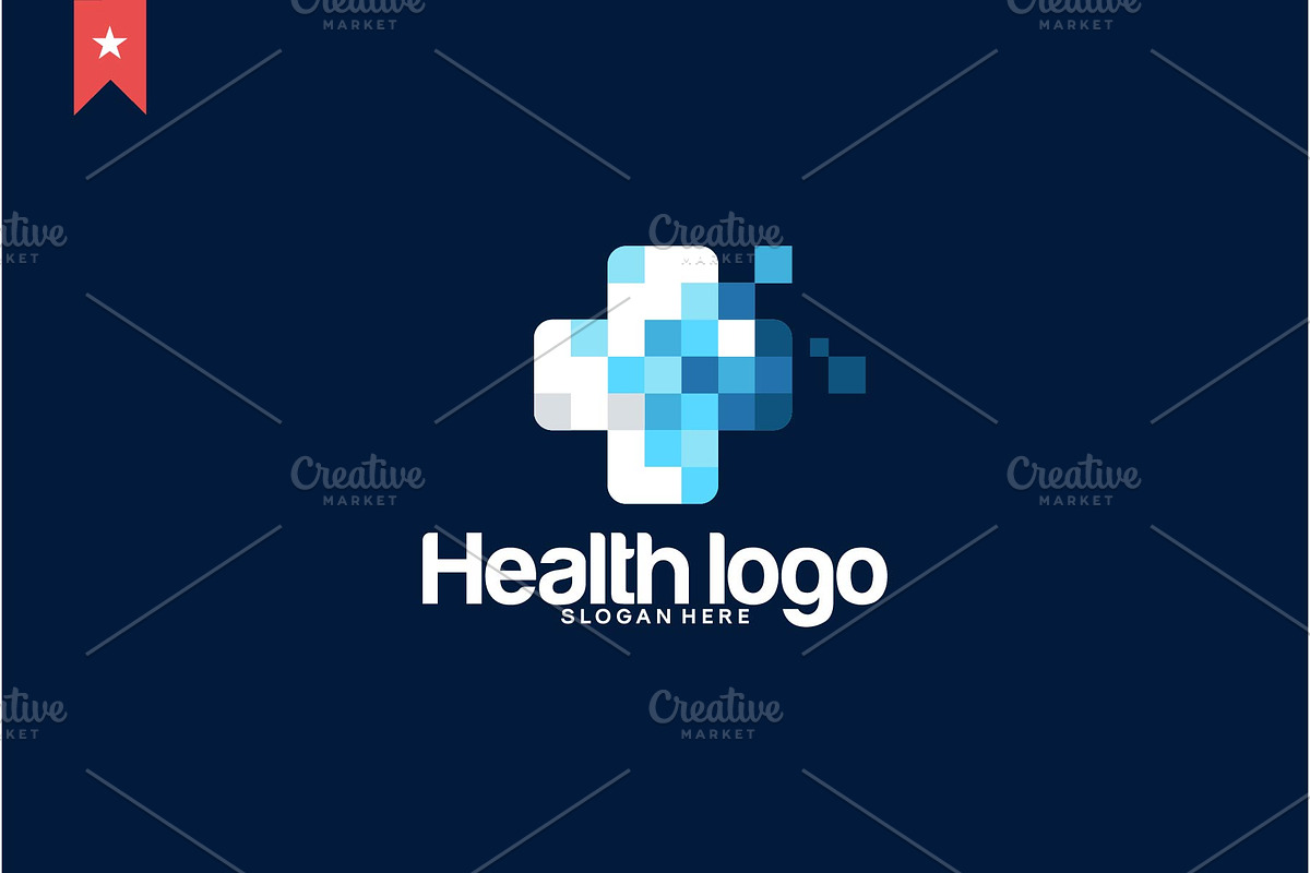 Medical Digital Logo Design Template, a Branding & Logo Template by Lucky Creative (Photo 1 of 4)