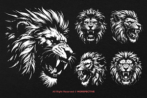 10 Bundle Dark Art Lion Beast King