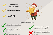 SCANDI SANTA CHRISTMAS CLIPART, a Person Illustration by Daring Digies (Thumbnail 7 of 9)