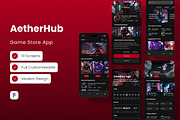 AetherHub - Game Store Mobile App, an App Template by trabaskriya (Thumbnail 1 of 5)
