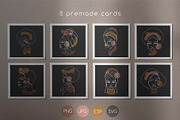 Modern Afro-American Women Set, a Texture Illustration by Illustana (Thumbnail 4 of 16)