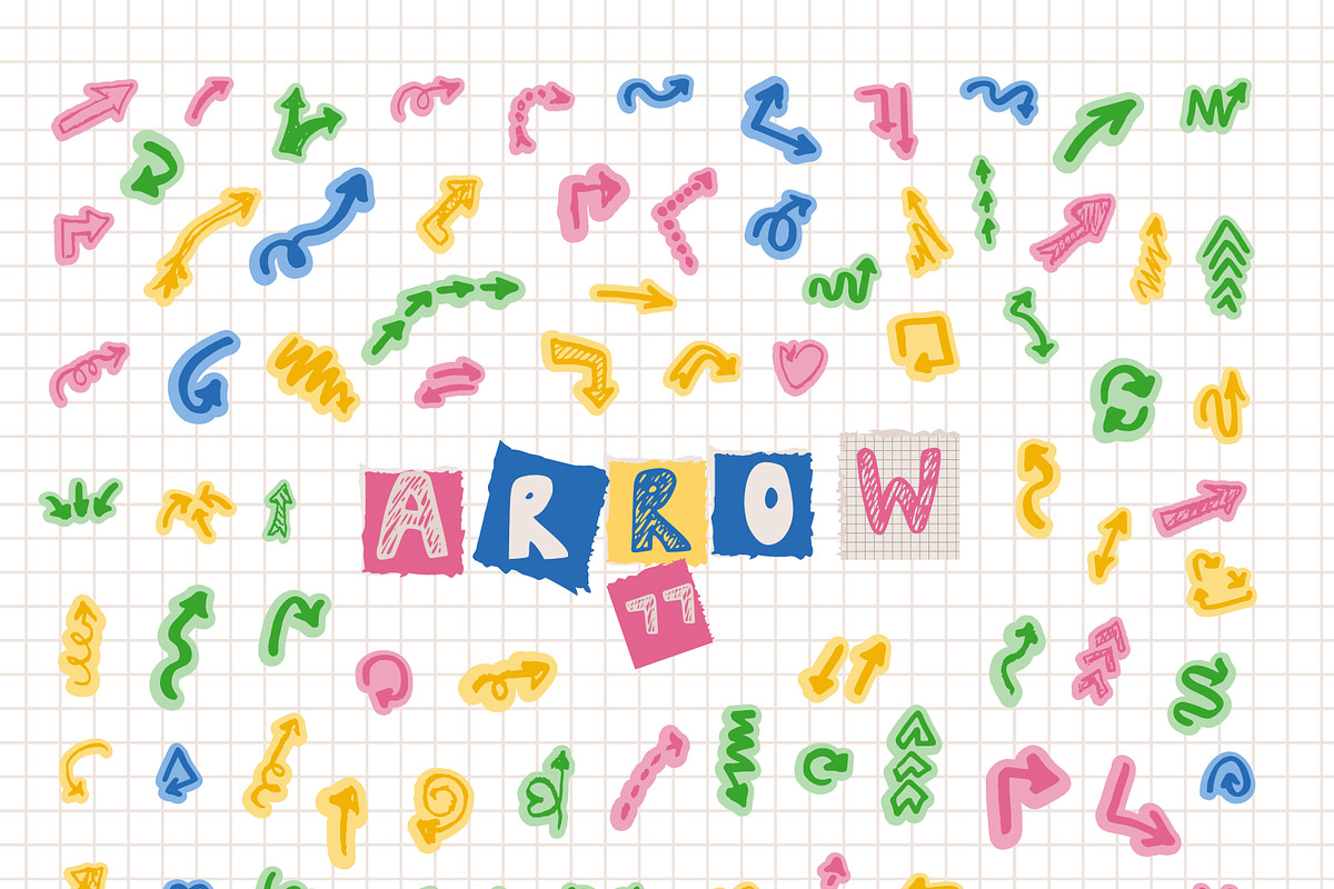 Creative Hand-Drawn Vector Arrow, an Object Graphic by Anada Arty