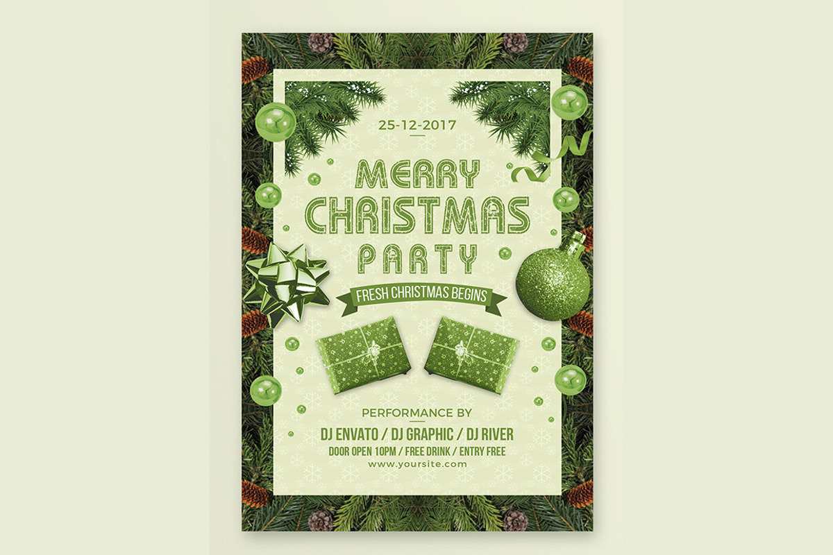 Merry Christmas Flyer, a Flyer Template by Creative  designer (Photo 4 of 4)