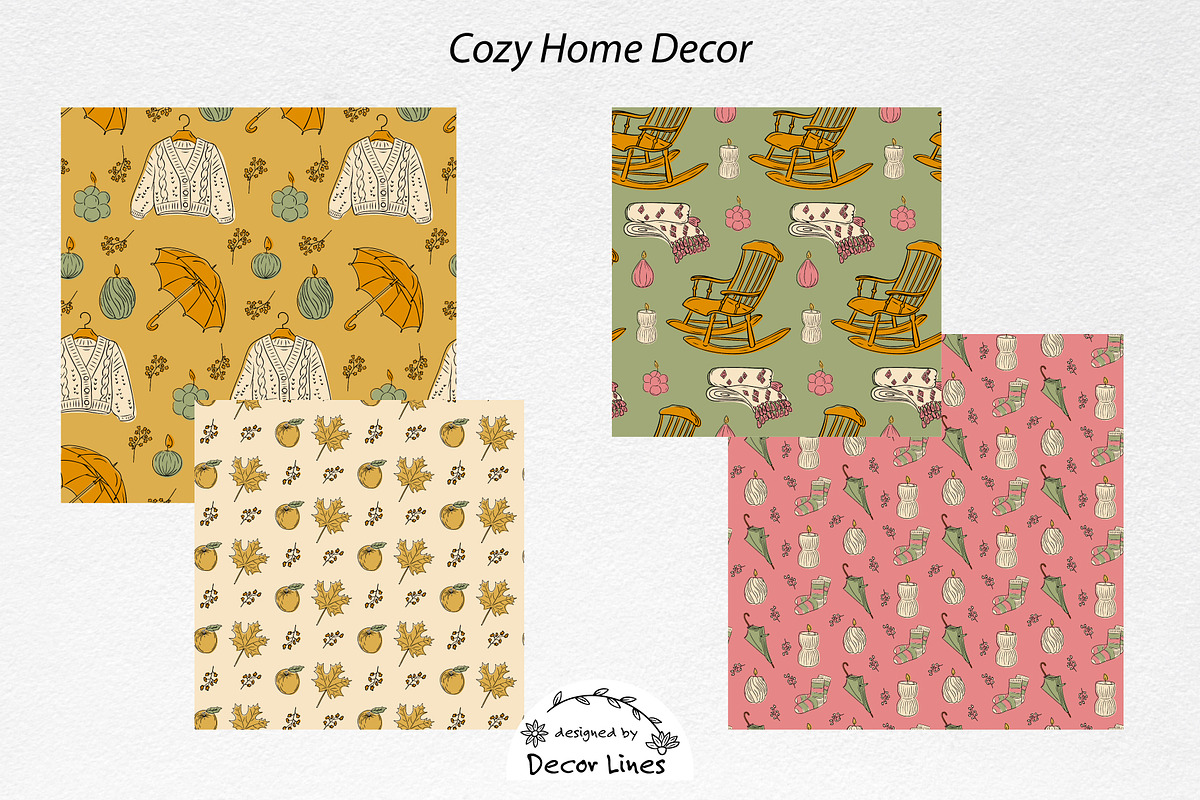 Thanksgiving Seamless Patterns, a Pattern Graphic by Decor Lines (Photo 5 of 10)