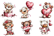 Whimsical Valentine Teddy Bear, an Illustration by DreamArtGraphic (Thumbnail 4 of 4)
