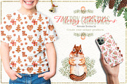 Merry Christmas Watercolor Set, an Illustration by TanataDesign (Thumbnail 7 of 10)