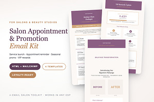 Beauty Email Kit — 4 Emails