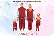 Family Look Clipart, People Clipart, a Person Illustration by ArtedeCatrin (Thumbnail 6 of 11)