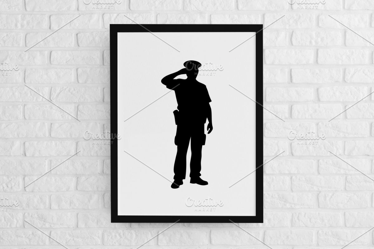 Police Silhouettes SVG, a Work Illustration by newminddesign (Photo 3 of 3)