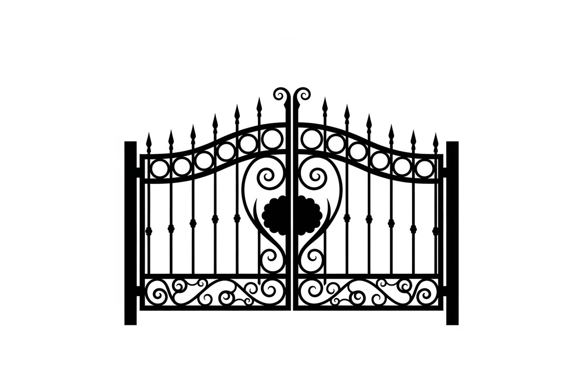 Ornate Wrought Iron Gate Vector Bund, an Illustration by Designs_River (Photo 45 of 47)