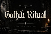 Gothik Ritual — Timeless attitude., a Blackletter Font by Wow Magic (Thumbnail 1 of 6)