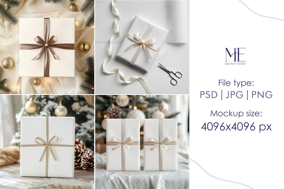 Xmas Wrapping Paper Mockup Bundle, a Packaging Mockup by Mie Mockup Studio (Photo 6 of 7)