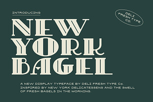 New York Bagel: A 20s Display Font