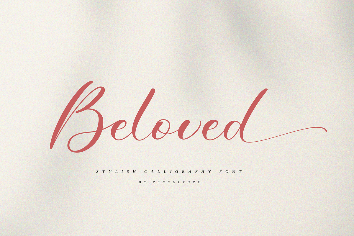 Beloved - Stylish Calligraphy Font, a Script Font by Pen Culture (Photo 1 of 6)